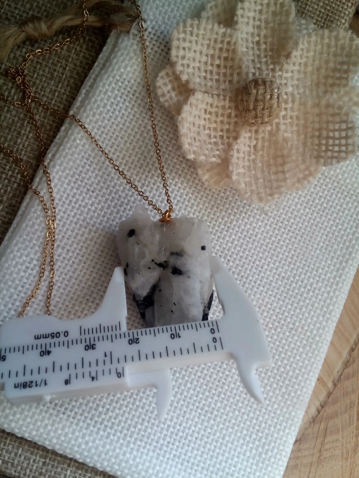 Collier pierre de péristérite naturelle – photo 2
